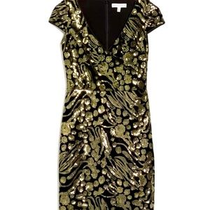 Dress the population velvet sequin dress